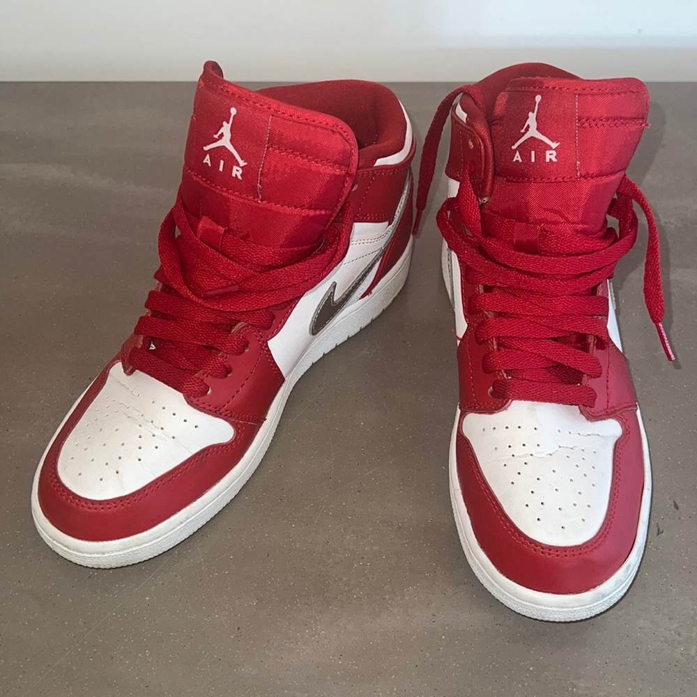 Jordan 1’s Red white and silver